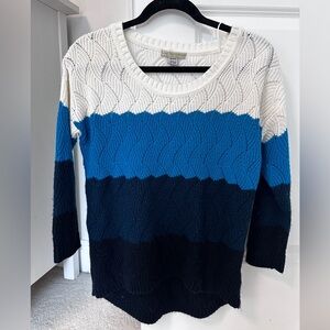 Love By Design blue striped knit sweater